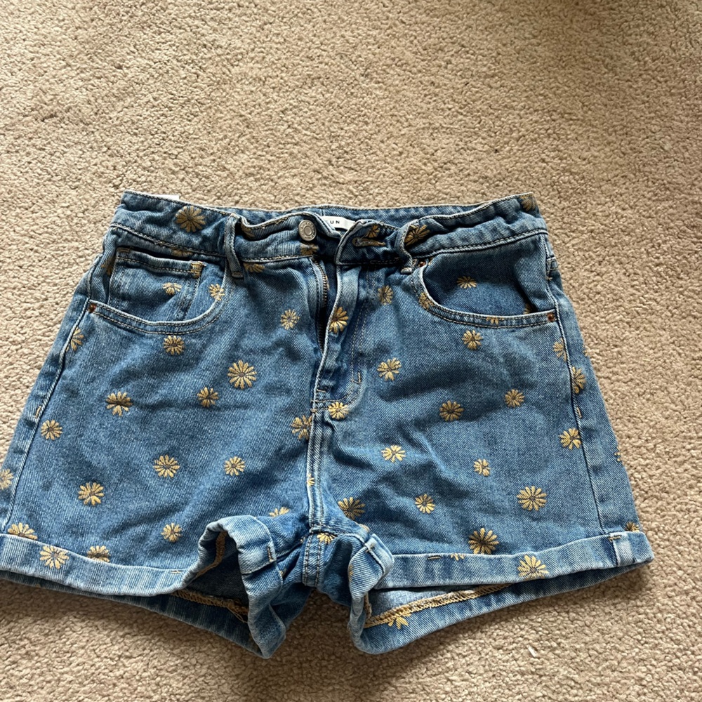 Floral Denim Women's Shorts